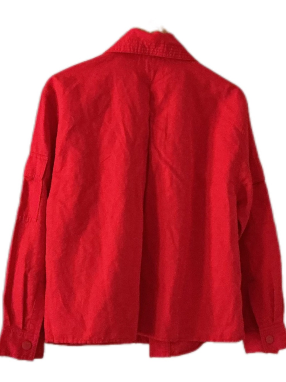 CAbi Bright Red Utility Jacket with Button-Front - Picture 3 of 5